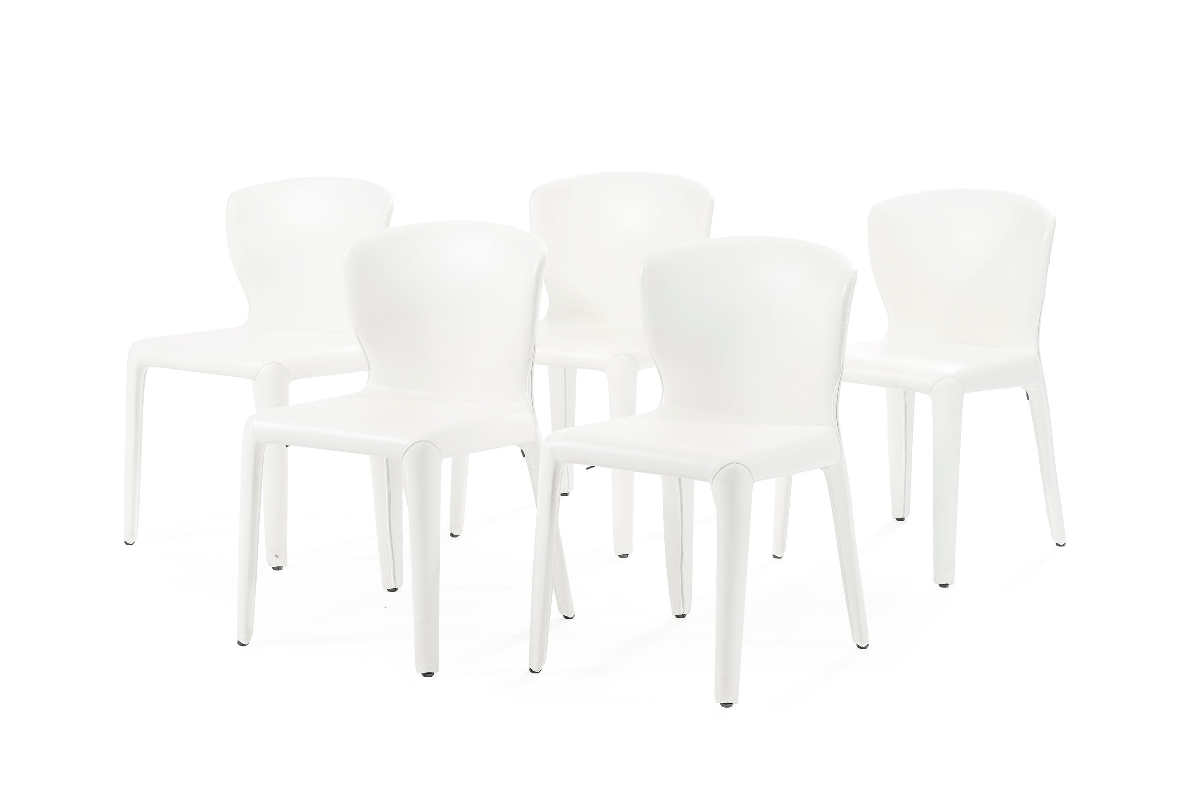 Lot De 4 Chaises Design Alfa - Hannes Wettstein | Résine Orange, état Occasion Bon | Moderne Salle à Manger