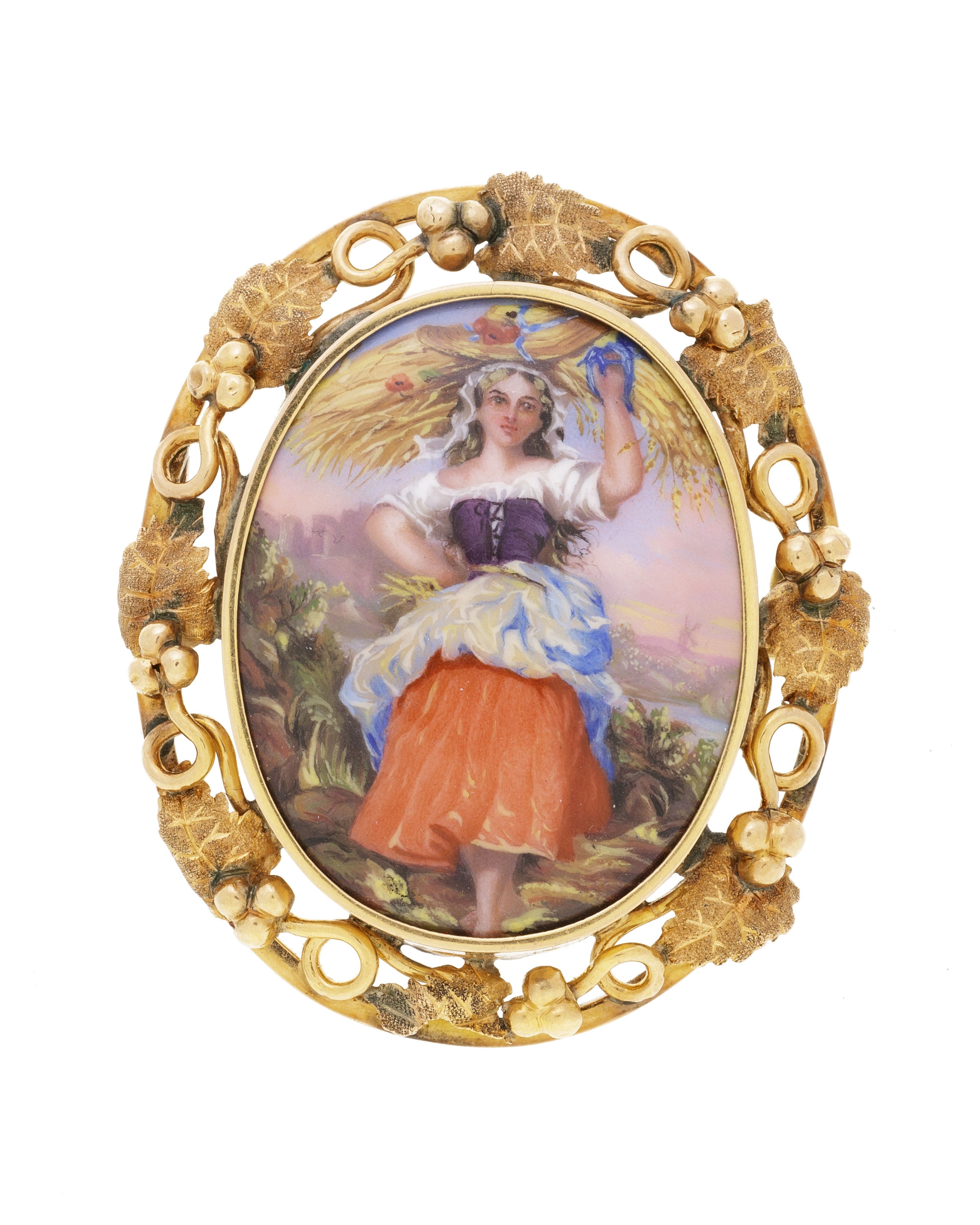 BIJOU - BELLE broche en porcelaine de limoges décor floral #71 EUR 23,00 - FR