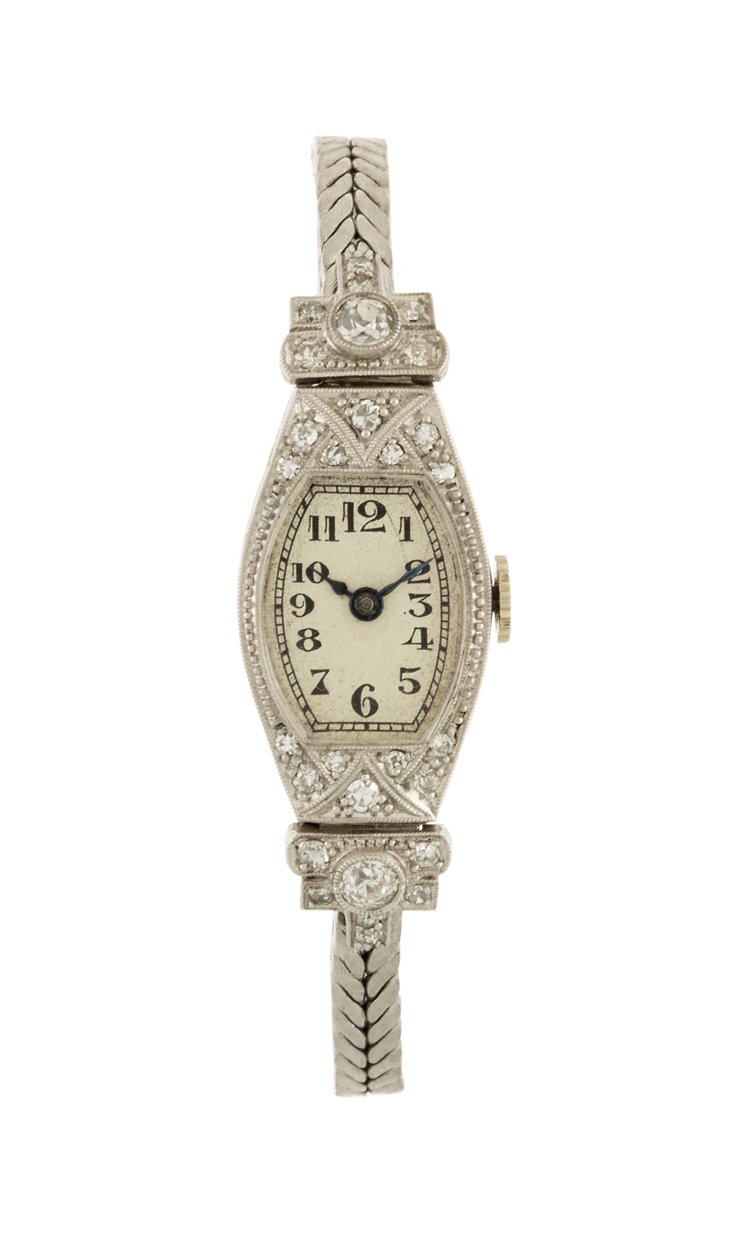 Mersmann, montre Art Déco en platine sertie de… | Piguet