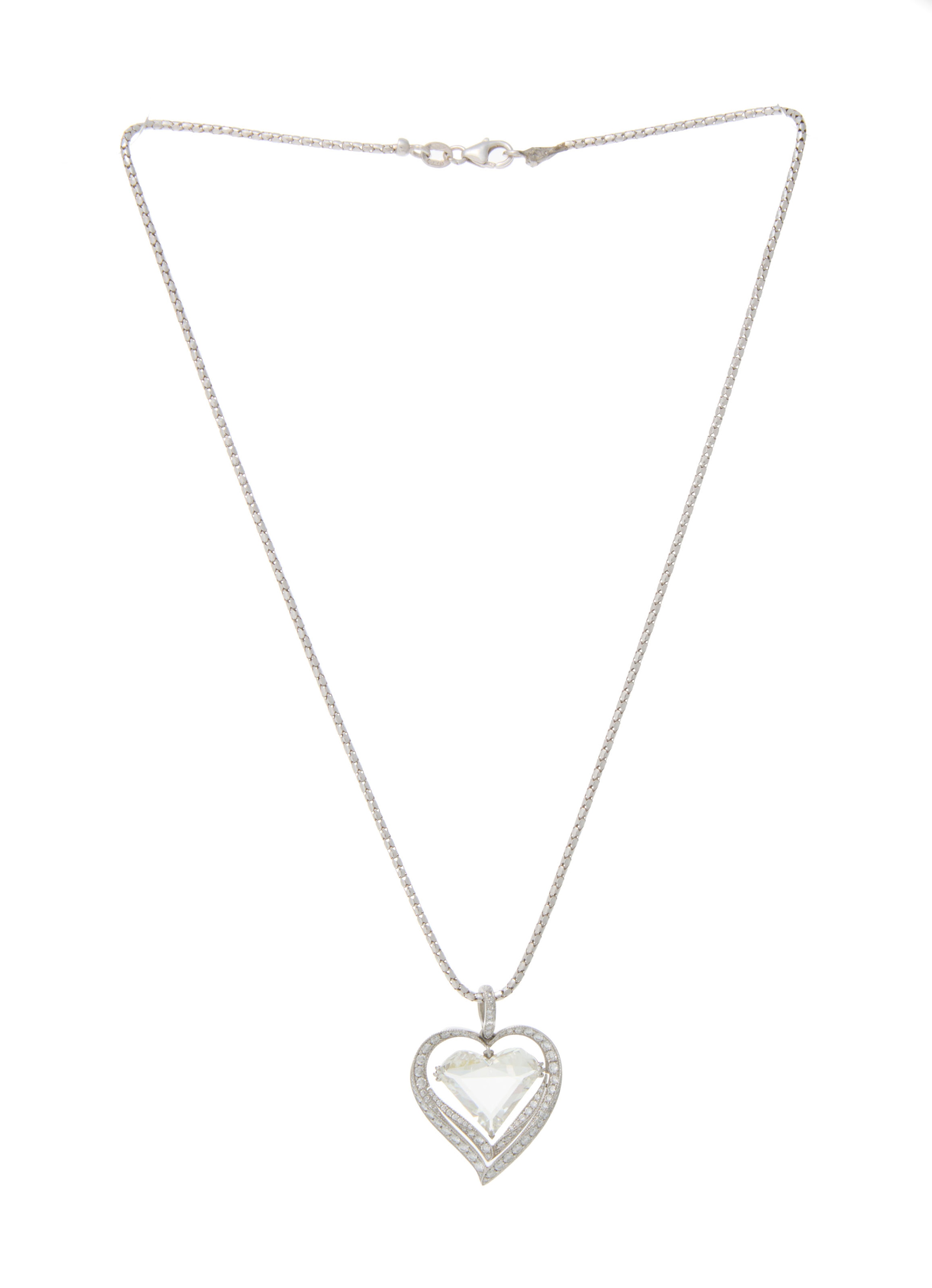 Pendentif Vintage Verre Taillé Et Métal – Dim 2 X 1,2 Cm – Bon état