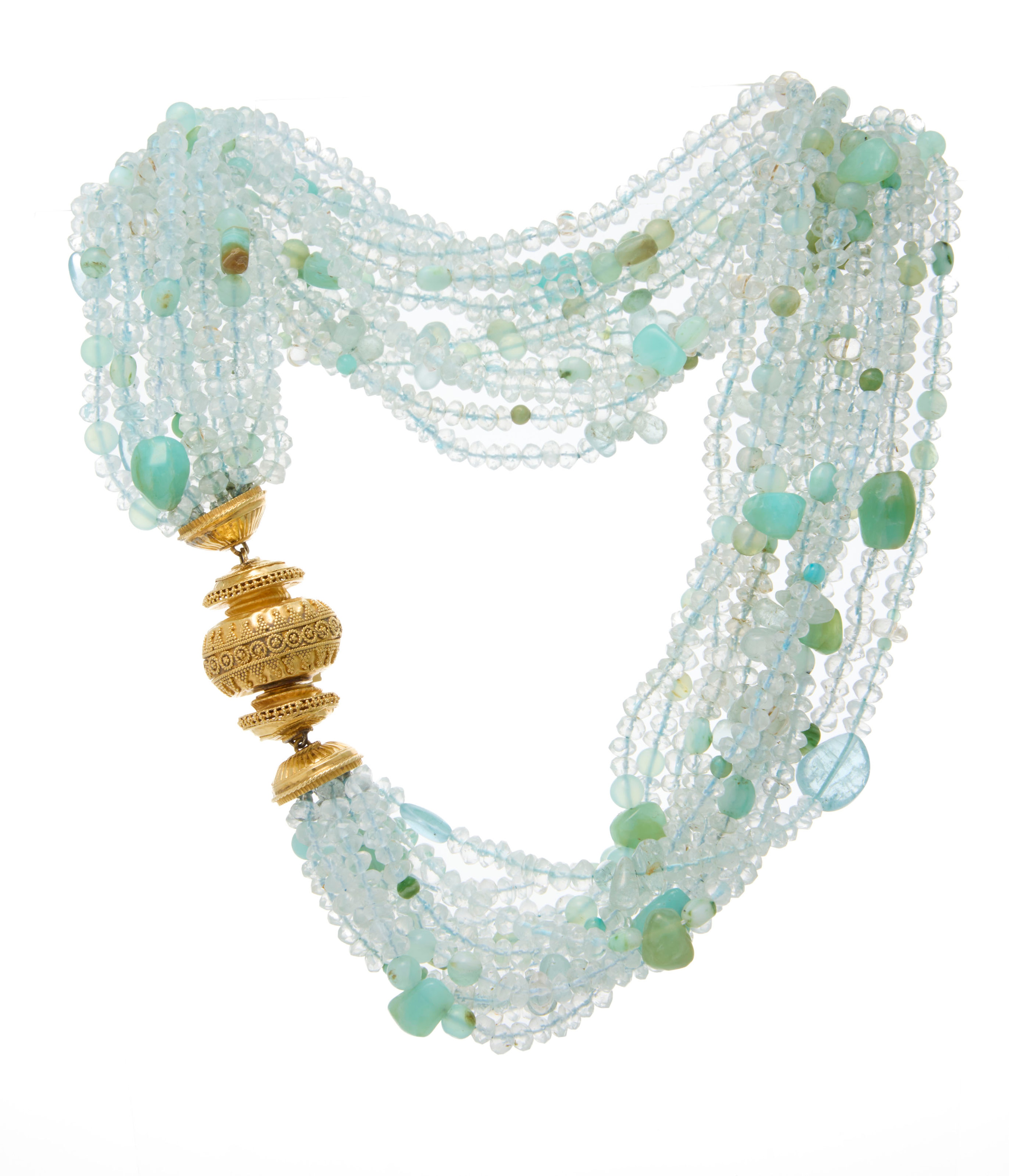 Collier En Charoite 312 Carats Sur 3 Rangs - Fermoir Camée, Argent 925, Pierre Naturelle Violette