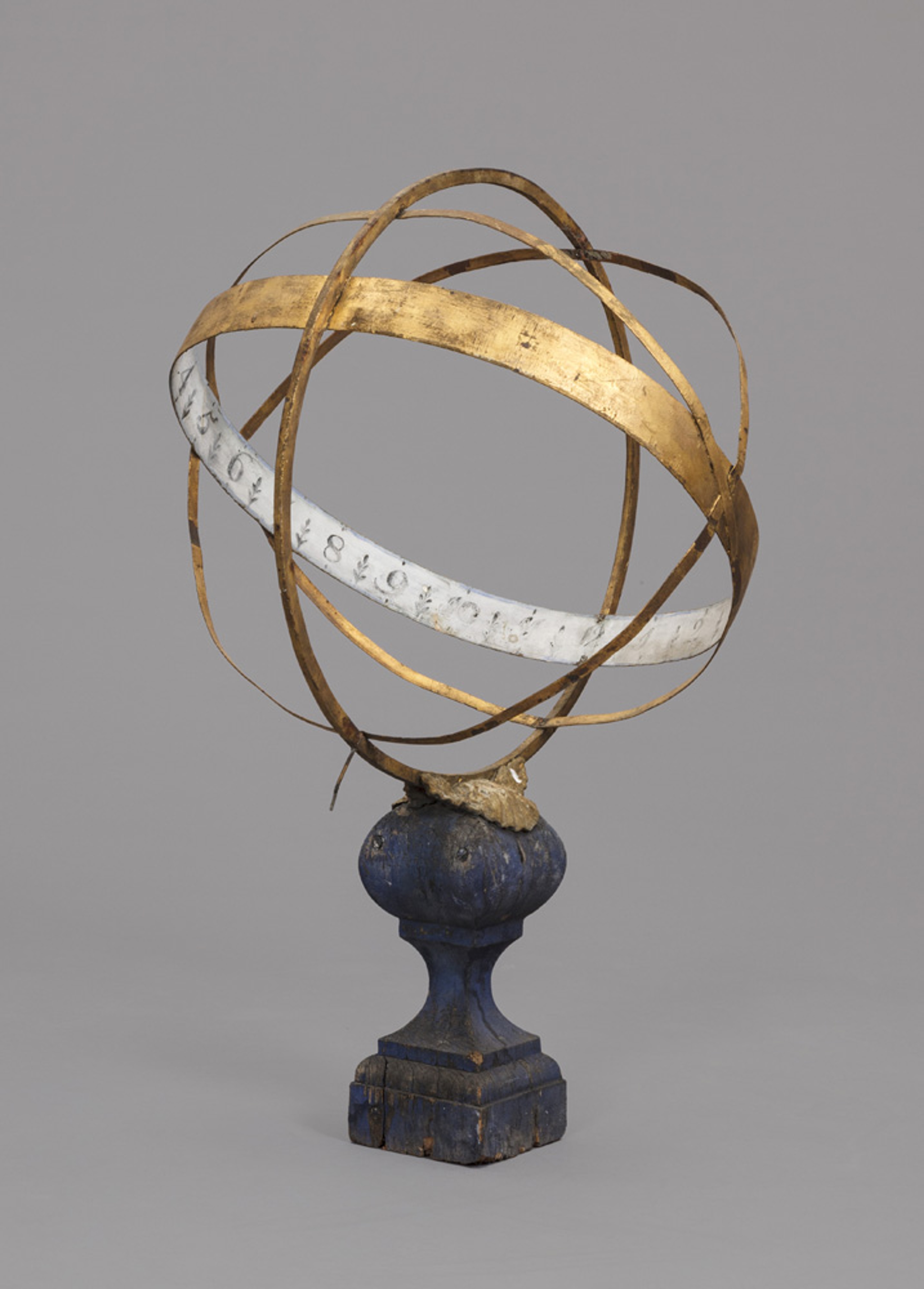 Sphère Armillaire En Fonte Sur Pied - Hauteur 34 Cm - Décoration