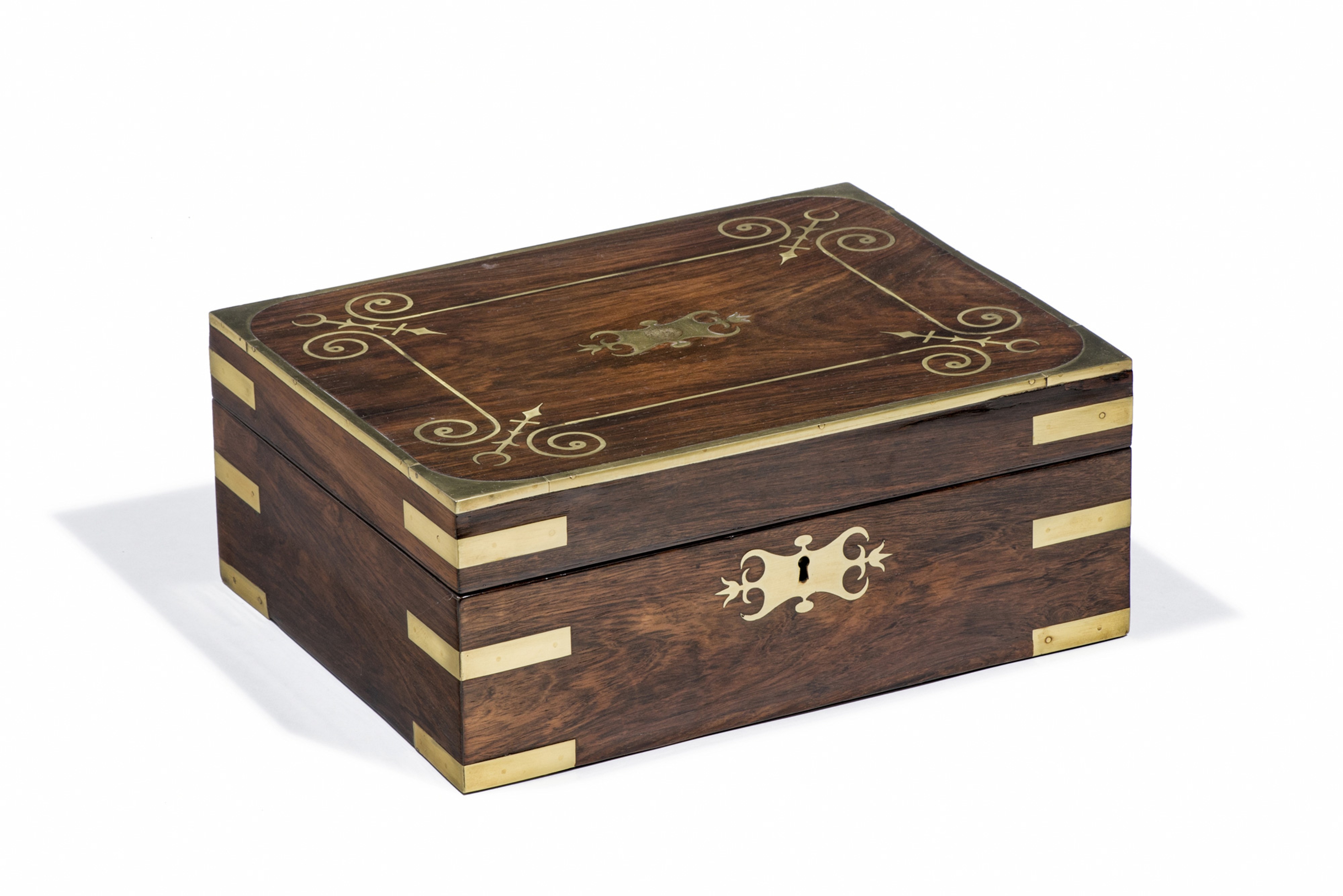 Dekohelden24 Boîte à Couture En Bois Placage 42x20x21 Cm - 7 Compartiments Marron