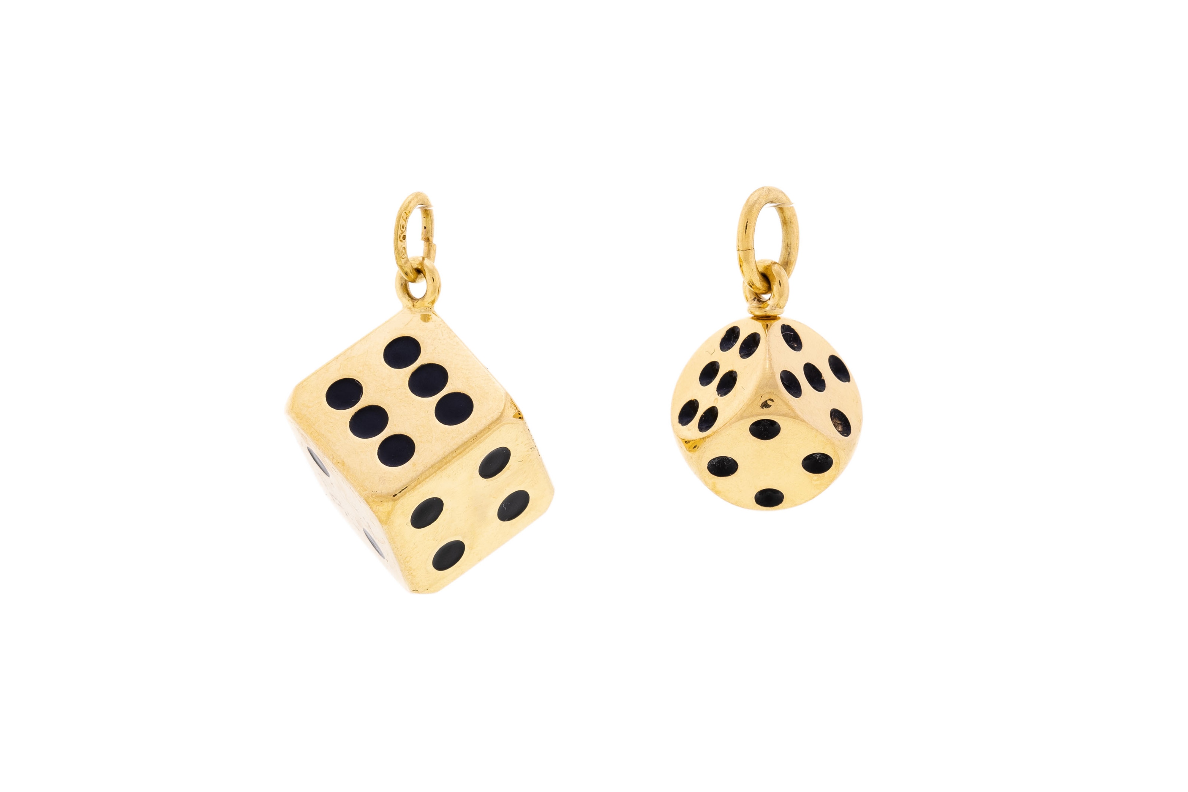 87153 | Pendentifs à graver or jaune 750/18 ct, Pieds de bébé