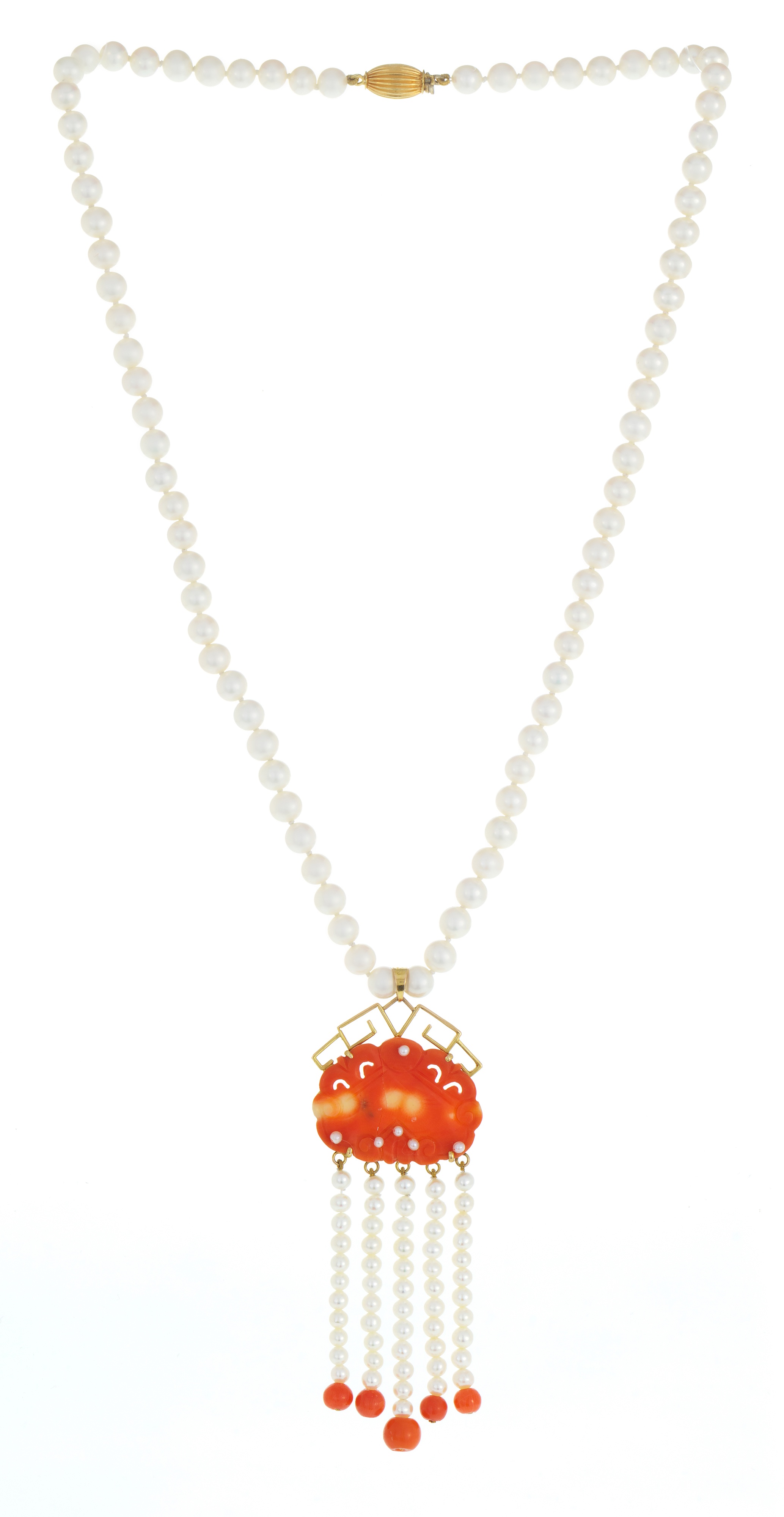 Collier Vintage Composé De 13 Rangs De Perles De Corail - Bijou Occasion élégant