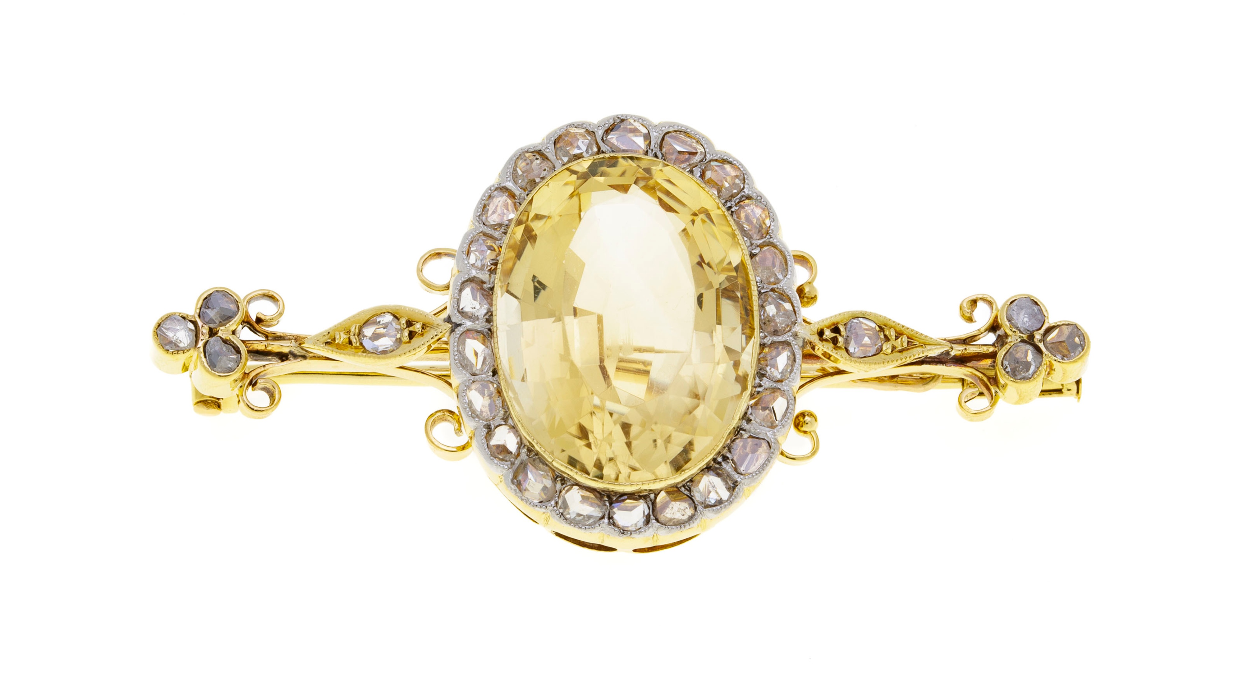 Broche Vintage Début XXe Avec Portrait - Grande Broche 50x42mm
