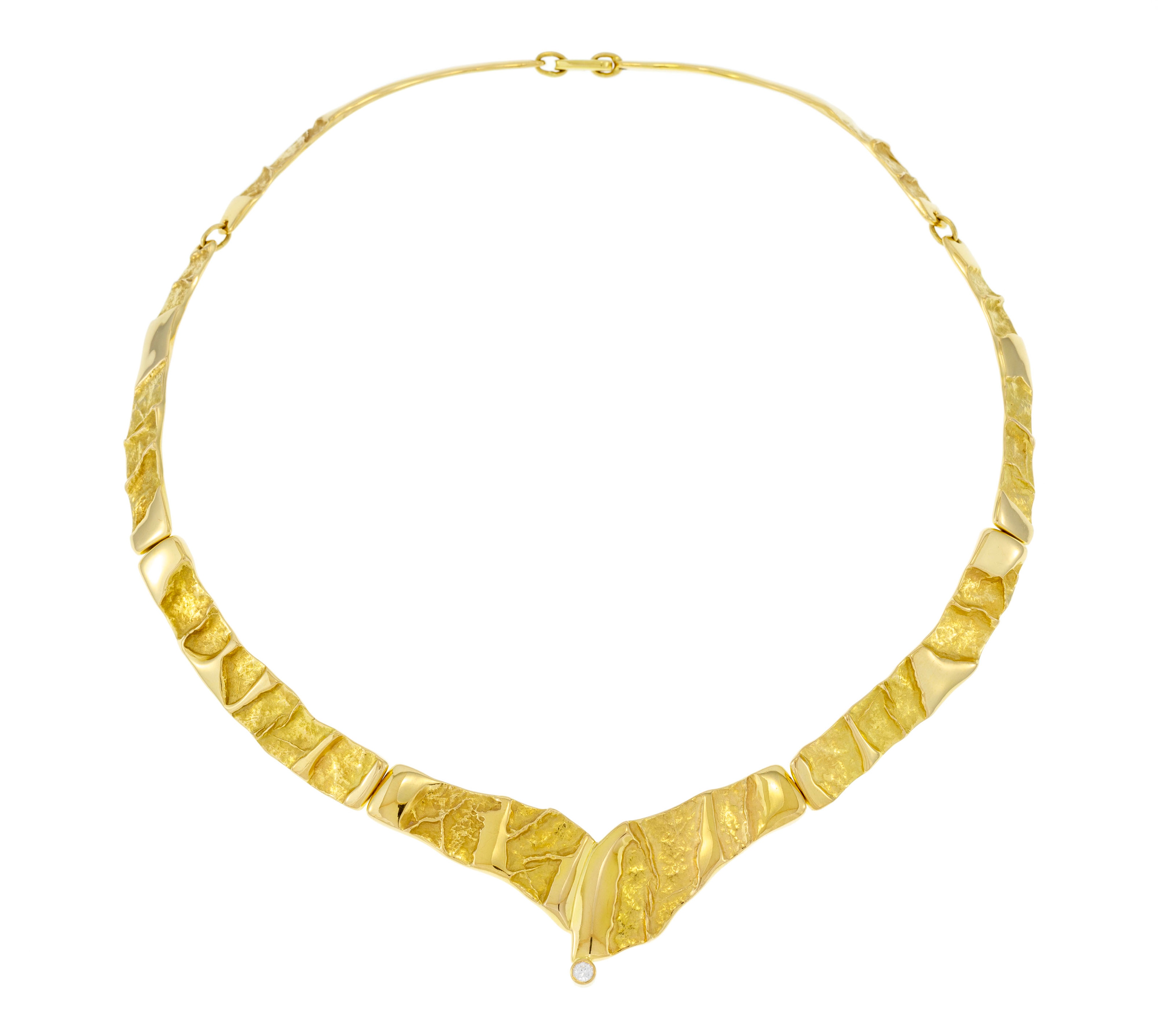 Collier semi-rigide en pointe or 750 finition… | Piguet