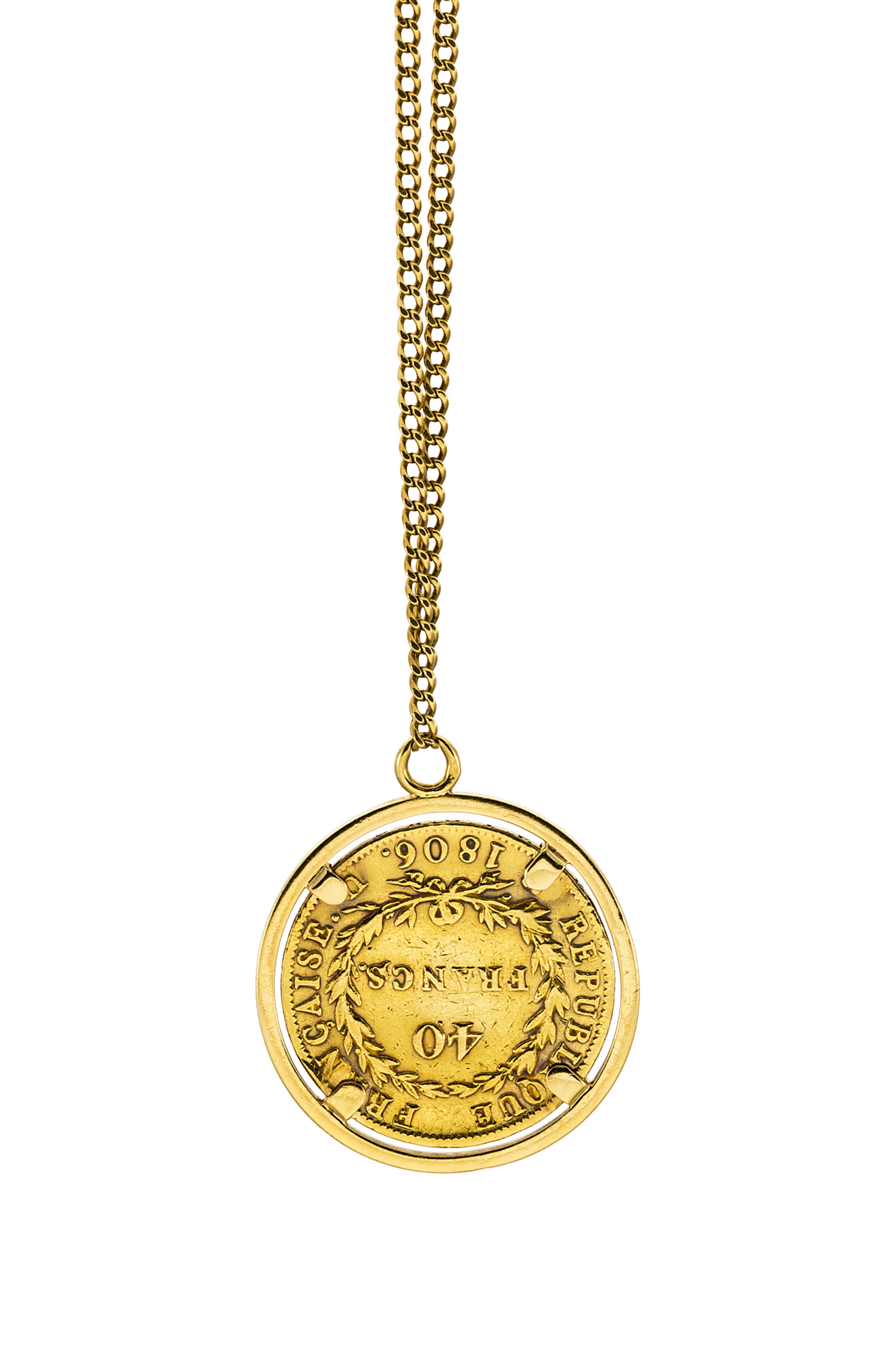 Pendentif Fait Main Avec Pièce 5 Francs Napoléon III - Neuf, Livré Avec Pochette